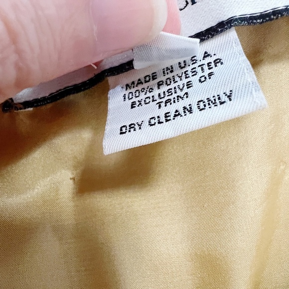 Mary McFadden Vintage 1990's Evening Jacket Blazer Beaded Floral Gold Size 12 - Picture 10 of 10